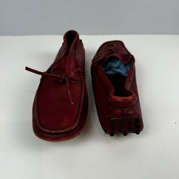 Tod's Ferrari Red Leather Driving Moccasins Size 6 / EU 36 Made in Italy Classic - Picture 3 of 13
